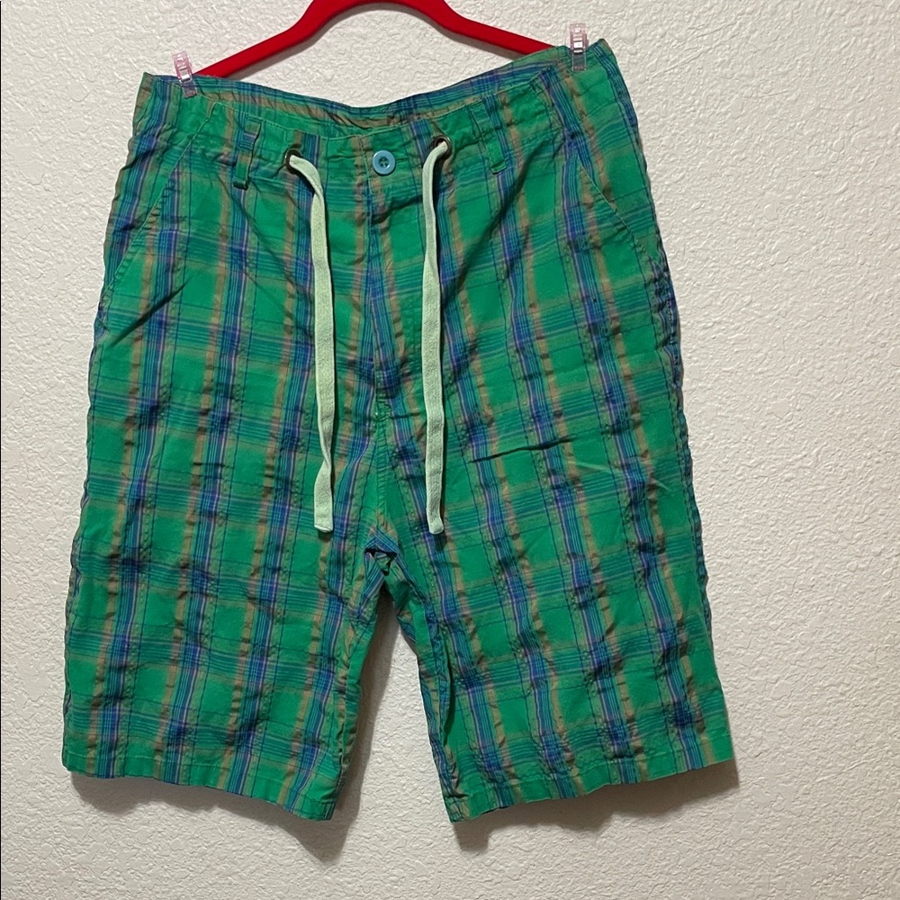 Revival Brand Men's Green And Blue Plaid Shorts. Good Condition. Size 36.